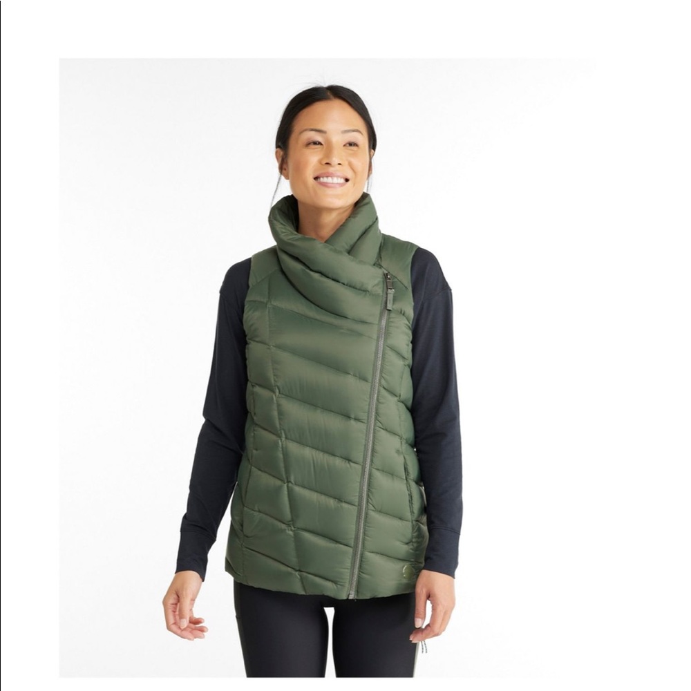Ll bean Boundless Down Puffer Vest Women's Petite, Small, Thyme